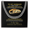 Personalized Cuban Link Chain Gift For Husband - I Wish I Could Turn Back To The Clock Cuban Link Chain Valentines Day Gift For Him