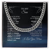 Fixed Personalized To My Son Cuban Link Chain From Mom I Love You For All That You Are Son Jewelry Gift For Men On Fathers Day Birthday Wedding