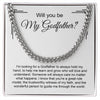 Will You Be My Godfather? Godfather Proposal Gift Necklace for Men Adults Size