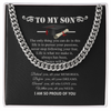 Happy Graduation Graduation Gift College for Son, Cuban Link Chain Gift for Son on His Graduation, Best Graduation Gifts for Son from Mom or Dad