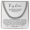 Silver Adult Chain Necklace for My Groom, Wedding Gift, Groom Wedding Present from Bride