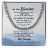 To My Grandson I Love You Link Chain Necklace Gift For Him, Birthday Gift, Aniversary Gift