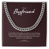 Cuban Link Chain Necklace, To My Boyfriend Necklace for Women, Adults Size