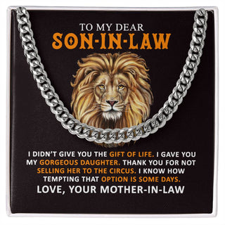 Lion Son In Law Birthday Gift Teen Son Birthday From Mom To Son Silver Chain Necklace