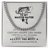 Necklace Gift For Him, Birthday Gift, Aniversary Gift - Fishing - To My Master Baiter - I Love You