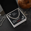 For My Boyfriend I Love You, Cuban Link Chain with Message Card, Silver Men Adult Necklace