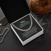 To My Man Necklace, Gift for Him, Cuban Chain, Anniversary Gift, Father's Day Gift, Fiance, Boyfriend, Husband, Romantic Birthday Gifts