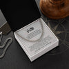 Final To My Man Cuban Chain Necklace, My King Message Card, Jewelry for Him Romantic, Best Jewelry for Men, Birthday Gifts for Him, Valentines Day