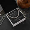Happy Graduation Men's Cuban Link Chain for Bonus Son with Heartfelt Message Card in Luxury Box | Perfect Gift from Step Mom or Step Dad