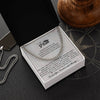 To My Man Cuban Chain Necklace, My King Message Card, Jewelry for Him Romantic, Best Jewelry for Men, Birthday Gifts for Him, Valentines Day