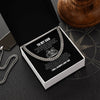 Personalized Cuban Link Chain Necklace Gift For Son - To My Son Lion Never Stop Believe In Yourself Just Go Forth Cuban Link Chain Necklace