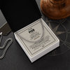 Personalized To My Man Cuban Necklace Wherever The Journey Takes Us Boyfriend Husband Birthday Anniversary Day Christmas Customized Gift Box Message Card