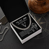 Personalized To My Son Viking Cuban Link Chain Necklace Gifts For Son From Dad Mom - Son Necklace For Birthday Father's Day - You Either Win Or Learn