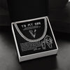 Personalized To My Son Viking Cuban Link Chain Necklace Gifts For Son From Dad Mom - Son Necklace For Birthday Father's Day - You Either Win Or Learn