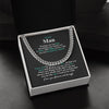 To My Man Necklace, Gift for Him, Cuban Chain, Anniversary Gift, Father's Day Gift, Fiance, Boyfriend, Husband, Romantic Birthday Gifts