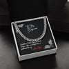 For My Boyfriend I Love You, Cuban Link Chain with Message Card, Silver Men Adult Necklace
