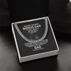 To My Bonus Dad-Stainless Steel Cuban Chain Necklace Necklace Gift For Him, Birthday Gift, Aniversary Gift