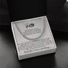 To My Man Cuban Chain Necklace, My King Message Card, Jewelry for Him Romantic, Best Jewelry for Men, Birthday Gifts for Him, Valentines Day