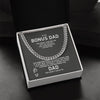 To My Stepped Up Dad - Stainless Steel Necklace Cuban Chain Necklace Gift For Him, Birthday Gift, Aniversary Gift