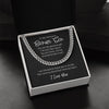 Happy Graduation Men's Cuban Link Chain for Bonus Son with Heartfelt Message Card in Luxury Box | Perfect Gift from Step Mom or Step Dad
