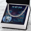 Personalized To My Dad Necklace From Son Thank You Day By Day Dad Birthday Gifts Fathers Day Christmas Customized Gift Box Message Card