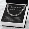 To my man gifts, to my man necklaces gift, romantic gift for husband, cuban link chain for men gift for boyfriend romantic, couple gifts, fiance gifts Necklace valentines day gifts for him HG