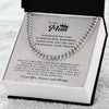 Final To My Man Cuban Chain Necklace, My King Message Card, Jewelry for Him Romantic, Best Jewelry for Men, Birthday Gifts for Him, Valentines Day