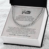 To My Man Cuban Chain Necklace, My King Message Card, Jewelry for Him Romantic, Best Jewelry for Men, Birthday Gifts for Him, Valentines Day