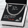 For My Boyfriend I Love You, Cuban Link Chain with Message Card, Silver Men Adult Necklace