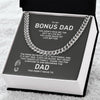 To My Stepped Up Dad - Stainless Steel Necklace Cuban Chain Necklace Gift For Him, Birthday Gift, Aniversary Gift