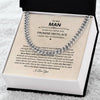 To My Man Cuban Chain Necklace for Him, Best Jewelry for Men, Romantic Birthday Gifts for Him Christmas, Jewelry for Him, Romantic Valentine