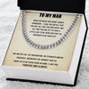 Happy Graduation To My Man Promise Necklace, Cuban Chain for Him, Romantic birthday gifts for him, Best Jewelry for men, To my boyfriend, Anniversary Jewelry