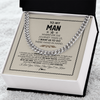 Personalized To My Man Cuban Necklace Wherever The Journey Takes Us Boyfriend Husband Birthday Anniversary Day Christmas Customized Gift Box Message Card
