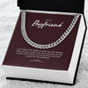 Cuban Link Chain Necklace, To My Boyfriend Necklace for Women, Adults Size