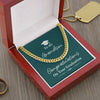 Happy Graduation To My Grandson, Cuban Link Chain, Graduation Present, Grad Gift, From Grandparents