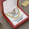 To My Man Silver Adult Chain Necklace Gift, Romantic 1st Anniversary Gifts for Him, Jusband Gifts