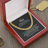 To My Man Necklace, Gift for Him, Cuban Chain, Anniversary Gift, Father's Day Gift, Fiance, Boyfriend, Husband, Romantic Birthday Gifts