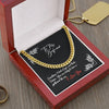 For My Boyfriend I Love You, Cuban Link Chain with Message Card, Silver Men Adult Necklace