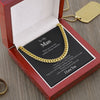 To My Man Cuban Link Chain, Cuban Link Necklace with Message Card, Cuban Link Chain Necklace, Gift For Father, Dad Gift Ideas, Gift for Father's Day