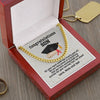 Happy Graduation Graduation Gift for Son from Mom and Dad Cuban Link Chain Necklace