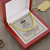 Personalized To My Man Cuban Necklace Wherever The Journey Takes Us Boyfriend Husband Birthday Anniversary Day Christmas Customized Gift Box Message Card
