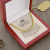 To My Man Cuban Chain Necklace for Him, Best Jewelry for Men, Romantic Birthday Gifts for Him Christmas, Jewelry for Him, Romantic Valentine