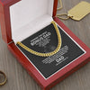 To My Bonus Dad-Stainless Steel Cuban Chain Necklace Necklace Gift For Him, Birthday Gift, Aniversary Gift