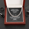To My Bonus Dad-Stainless Steel Cuban Chain Necklace Necklace Gift For Him, Birthday Gift, Aniversary Gift