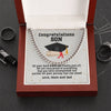 Happy Graduation Graduation Gift for Son from Mom and Dad Cuban Link Chain Necklace