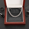 To my man gifts, to my man necklaces gift, romantic gift for husband, cuban link chain for men gift for boyfriend romantic, couple gifts, fiance gifts Necklace valentines day gifts for him HG