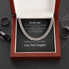 To My Dad I Want To Say I Love You Cuban Link Chain Necklace Gift Father's Day Gift