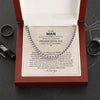 To My Man Cuban Chain Necklace for Him, Best Jewelry for Men, Romantic Birthday Gifts for Him Christmas, Jewelry for Him, Romantic Valentine