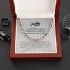 Final To My Man Cuban Chain Necklace, My King Message Card, Jewelry for Him Romantic, Best Jewelry for Men, Birthday Gifts for Him, Valentines Day