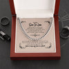 Happy Graduation Son In Law Cuban Chain Necklace, Gift For Him, Men's Chain Necklace, Future Son In Law Birthday Gift on Wedding Day, Sentimental Son Gifts
